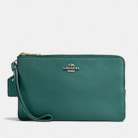 Coach Handbags - NWOT COACH F87587 DOUBLE ZIP LEATHER WALLET